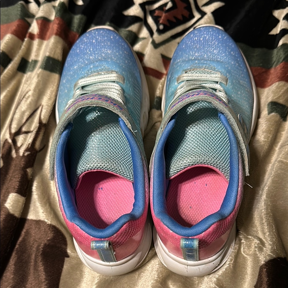 Kids Blue and Pink Sneakers